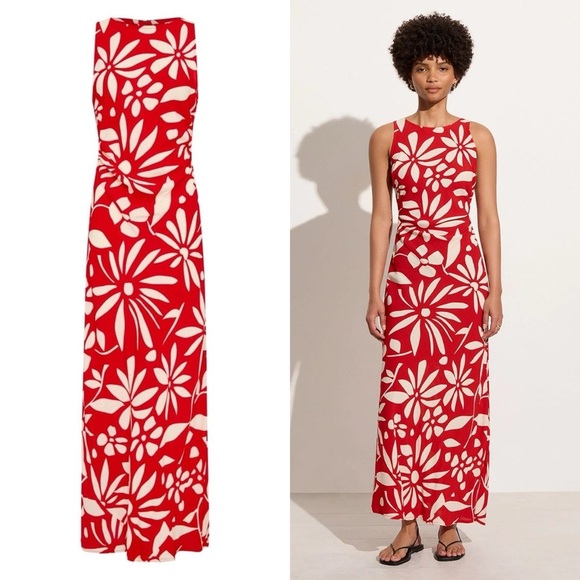 Faithfull the Brand Red Floral Clementine Dress - S - Picture 1 of 6